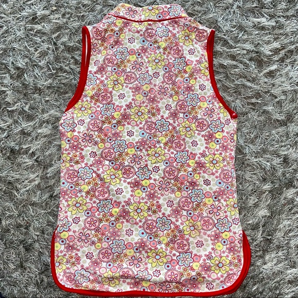 Pink Floral Collared Tank Top - Picture 2 of 3
